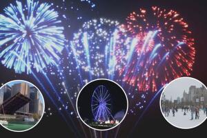 La celebración de año nuevo en Chicago será con distintos espectáculos gratis de fuegos artificiales para toda la familia en el Navy Pier y a lo largo del río
