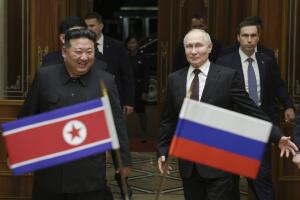 Kim Jong Un y Vladimir Putin