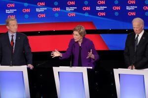 Democratic Presidential Candidates Participate In Presidential Primary Debate In Des Moines, Iowa