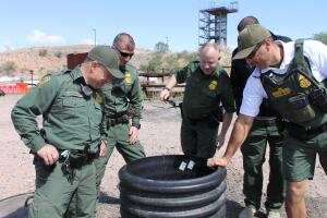 Centro de entrenamiento del equipo de túneles de la Patrulla Fronteriza en Nogales, Arizona. 
