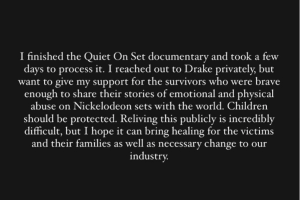Josh Peck lanza un comunicado tras ver el documental 'Quiet on set'.