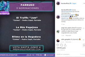 Reacciones Premios Juventud 2019
