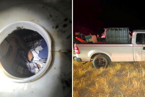 inmigrantes transportados tanque de agua camioneta eagle pass texas