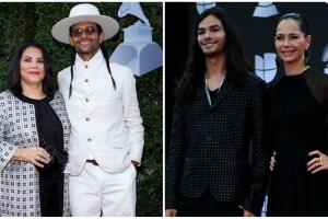 Draco Rosa, su mamá Sonia Suárez, su hijo Redamo y su ex esposa Ángela Alvarado