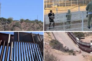 Así es el cruce por Nogales, Arizona. Muchos esperan la señal para saltar el muro fronterizo. 