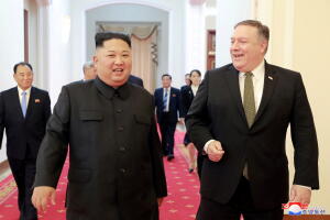 Reunión entre Kim Jong Un y Mike Pompeo.