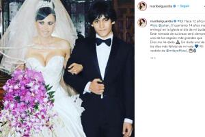 Maribel Guardia comparte recuerdo de su boda con Marco Chacón en el que aparece del brazo de su hijo Julián. 