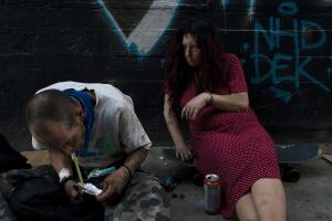 Consumidores de fentanilo en Los Ángeles.