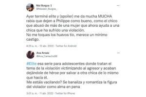 Reacciones en Twitter a la banalización de una violación en 'Élite'