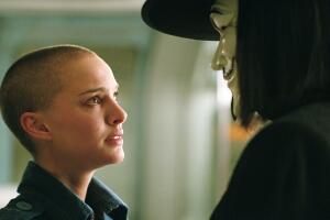 Natalie Portman como Evey Hammond en ‘V for Vendetta’