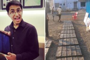 Binish Desai, el inventor indio que creó un ladrillo ecológico de goma de mascar