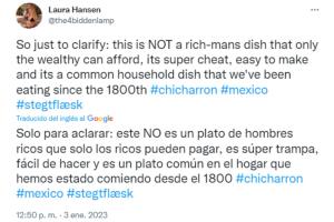Laura aclaró algunos malentendido de sobre el stegt flæsk en Twitter