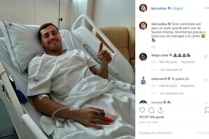 Iker Casillas en el hospital