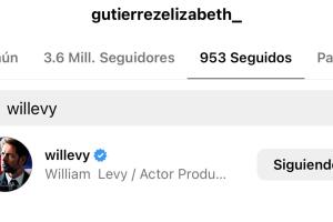 A diferencia de él, Elizabeth Gutiérrez sí sigue a William Levy en Instagram. 