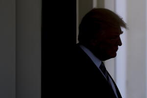 El presidente Donald Trump este martes tras su reunión en la Casa Blanca con el presidente turco, Recep Tayyip Erdogan.