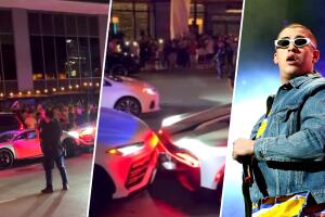 Lamborghini choca el Bugatti de Bad Bunny