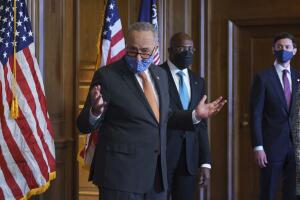 Chuck Schumer, Raphael Warnock, Jon Ossoff