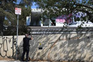 US-VANDALISM-GRAFFITI