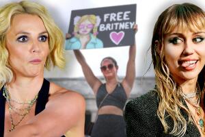 Britney Spears se queda encerrada en el baño y Miley Cyrus reacciona