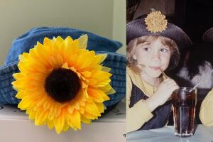 Sombreros con flores