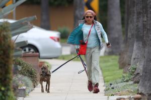 Doria Ragland paseando perros LA
