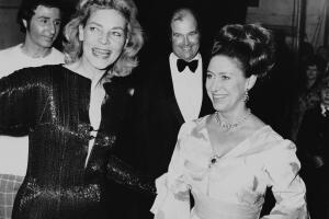 Princesa Margarita y la actriz Lauren Bacall