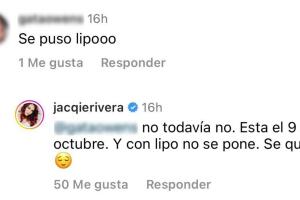 También hubo quienes le dijeron a Jacqie Rivera que "se hizo la lipo".  