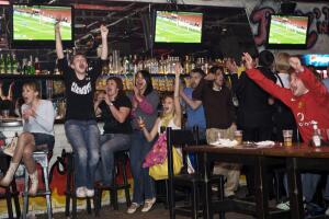 Football Fans Watching The UEFA Champions League Final