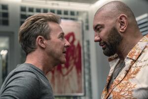 Glass Onion A Knives Out Mystery (2022). (L-R) Edward Norton as Miles, and Dave Bautista as Duke. Cr. John Wilson Netflix.jpg