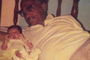 Francisca Lachapel con su papá
