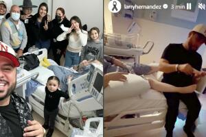 Larry Hernández no se ha despegado de Kenia Ontiveros desde que comenzó con la labor de parto este fin de semana.   