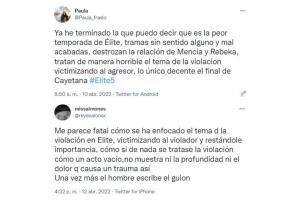 Reacciones en Twitter a la banalización de una violación en 'Élite'