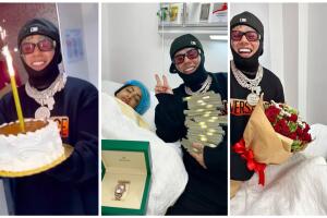 Tekashi le lleva sorpresa a Yailin en el hospital