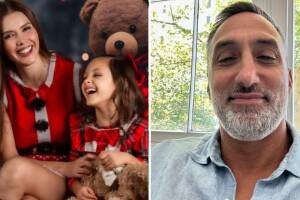 Marlene Favela, su hija y George Seely