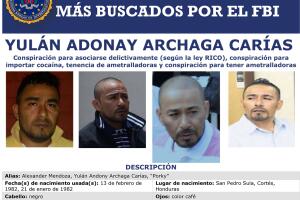 Yulan Archaga Carias alias Porky - FBI mas buscados