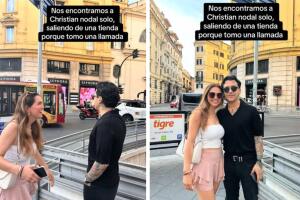 Nodal se toma fotos junto a fan en Roma.