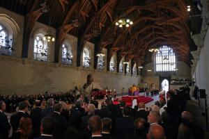 The Coffin Carrying Queen Elizabeth II Is Transferred From Buckingham Palace To The Palace Of Westminster