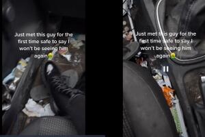 Mujer balconea suciedad en el auto de su pretendiente en su primera cita