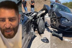 Pancho Barraza sufre aparatoso accidente: su auto "se despedazó"
