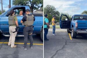 detención persona punto de votación agentes DPS elecciones biblioteca las palmas san antonio texas