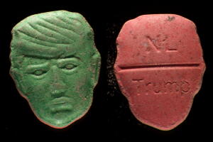 ÉXTASIS-PASTILLAS CON FORMA DE TRUMP
