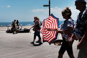New Yorkers Beat The Heat At City Beaches One Day After The Independence Holiday