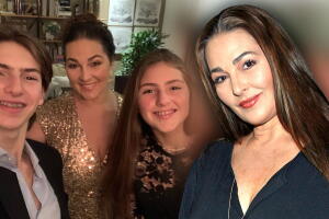 Eugenia Cauduro y sus hijos Luciana y Patricio 