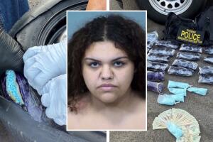 Arrestan a Alexa Magana, la policía de Phoenix incautó fentanilo escondido en la llanta de repuesto de un vehículo. 