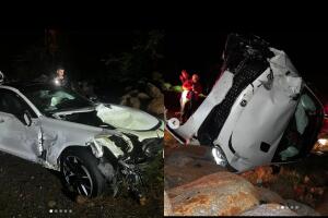 Estas son imágenes de cómo quedó el auto en el que viajaba Edwin García.