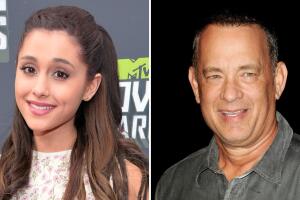 Ariana Grande y Tom Hanks.jpg
