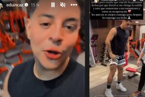 Eduin Caz también dio a conocer que se lesionó la rodilla. 
