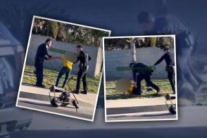 Arresto violento a una menor de edad.