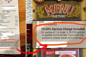 Un restaurante vietnamita en Cupertino ha desatado críticas en redes sociales por su política de imponer un cargo por servicio del 18% a grupos de una o más personas. Aunque algunos usuarios rechazan la medida, el restaurante argumenta que busca brindar un mejor servicio y retener a sus empleados.