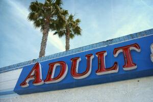 adult store sign